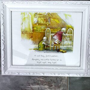 Childrens Art Print C Humphreys Best Book Illustration Ornate White Frame 13x17